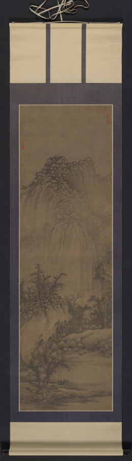 Buddhist Retreat by Stream and Mountains