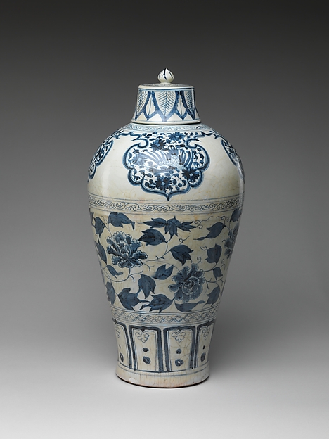 Bottle with Peony Scroll